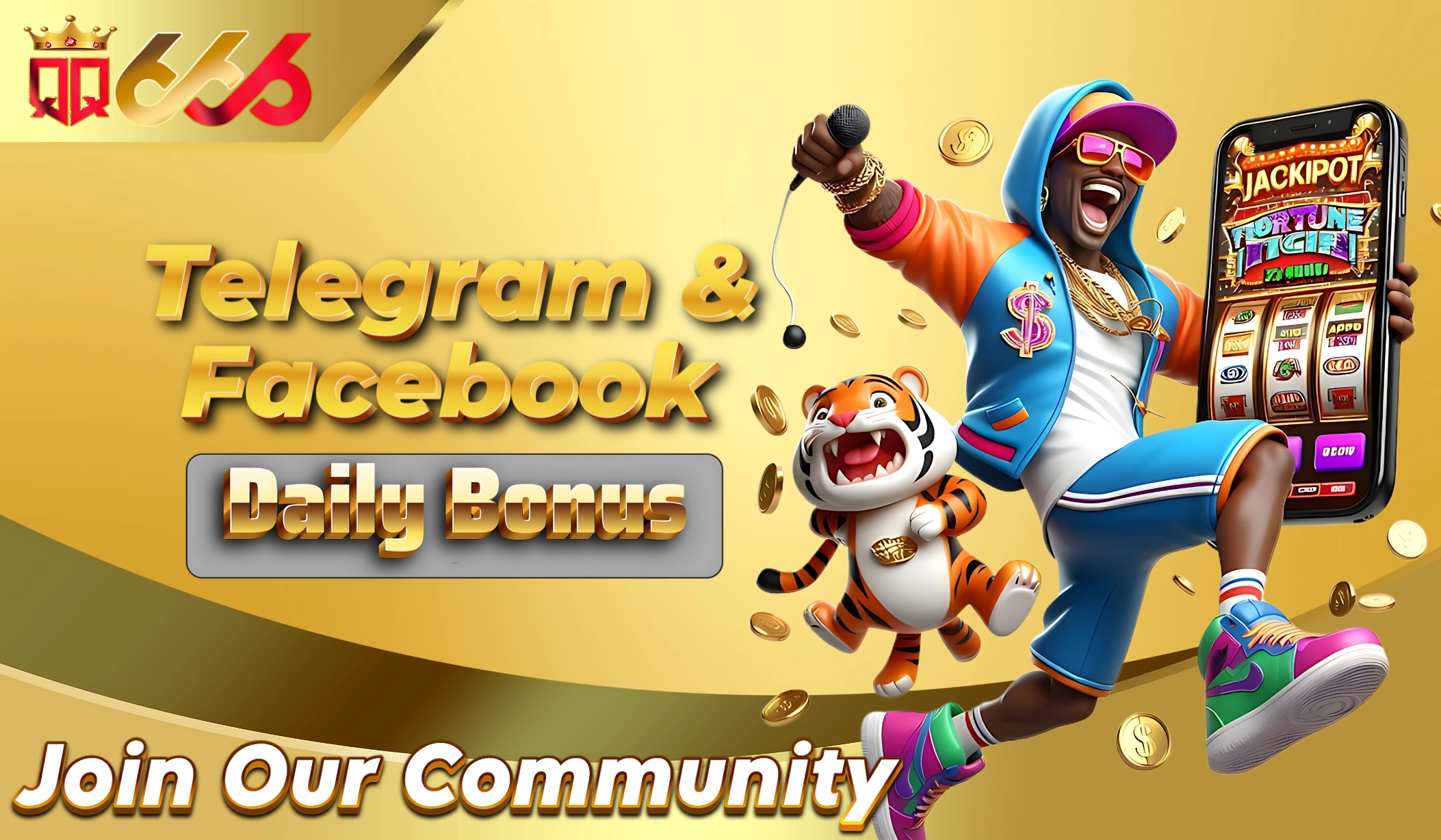 Follow and subscribe to QQ666 official channel to get coupons